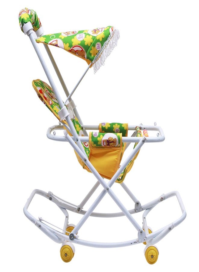 Maanit Stroller Cum Swing for Newborn Baby 0-3 Years Old Kids (Green) - Image 1